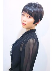 《knit銀座》大人可愛い20代30代40代ショートボブ丸み前下がり