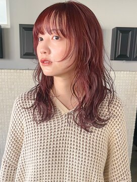 ディッセンバー 渋谷(December) ボルドーカラー/ブリーチなし/ダブルカラー/学割U24