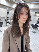 サイン 渋谷(SIGN)&nbsp;美髪エアリーロングピンクブラウン切りっぱなしボブ