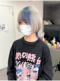 ホワイト×ブルー/メッシュ＋インナー/ウルフ