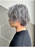 【MENS】ホワイトブリーチonブルーシルバー