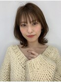 くびれレイヤー/ミディアムレイヤー/レイヤー/顔周りレイヤー