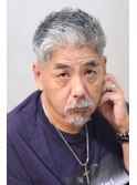 50代60代ヤンチャツーブロックフェードダンディベリーショート