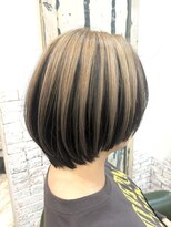 リノナ(Linona)&nbsp;ロングショートワンカールパーマカーキグレージュ前髪錦糸町