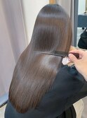 酸性ストレート★ハイライトアッシュブラウン白髪染め髪質改善