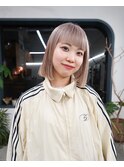 ホワイトパールベージュボブ