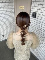 編みおろし タイトアレンジ 参列ヘア イベントヘア 推し活ヘア