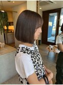大人ボブ大人ショートボブミニボブ前髪なしオリーブグレージュ