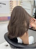 グレージュカラー/レイヤーカット/白髪染/髪質改善/ブリーチなし