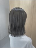 ナチュラル大人ハイライトおしゃれ外ハネミディ
