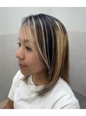 ローライトでバレイヤージュ風ミディアム