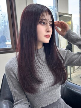 クレム 博多駅店(ChLem) ミディアムレイヤー 艶カラー 暗髪 韓国風 髪質改善 福岡美容室