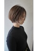 くびれショート/透明感ベージュ/似合わせカット