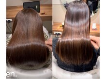 en.武蔵小杉　髪質改善トリートメント/縮毛矯正/ヘッドスパ/透明感カラー【エン】 の雰囲気（髪質改善トリートメント髪の毛の中に栄養補給してサラサラへ。）