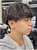 波巻きパーマセンターパートスパイラルパーマツイストパーマ韓国