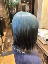 ヘアー クリエイト カルバリ(HAIR CREATE Calbari) ターコイズブルー×ブラック