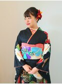着物におすすめダウンシニヨン♪