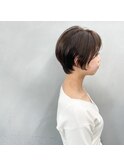 #大人ラフショート×上品ベージュカラー