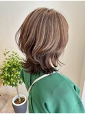 【Gift.hair&spa】ハイライト×外ハネレイヤー