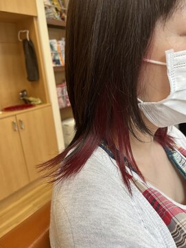 フレンズ 手稲店(friend's) インナーカラーRED