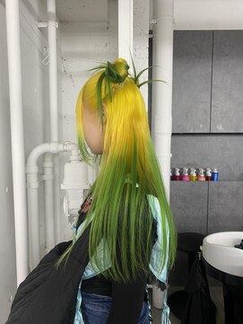 レコ 渋谷(LECO) ネオンイエロー×ネオングリーンの2トーン