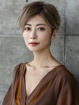 アルトリスト(Altruist Aging×HAIR&SPA) ☆イメチェンピンクベージュアンブレラカラー前髪クールショート