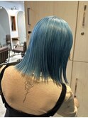 ターコイズブルーミントブルーグリーンハイトーンダブルカラー