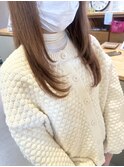 イメチェン/ホワイトブロンド/外ハネボブ/ワイドバング/蟹江