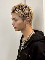 ポーチバイハニー オモテサンドウ(PORCH by HONEY omotesando)&nbsp;フェザーパーマスパイキーショートアップバングホワイトブロンド