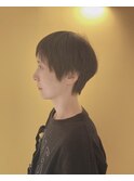 デザインカラー/ショートカット/ウェットヘア/オリーブベージュ