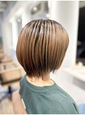 今っぽい黒髪残し◎ナチュラルハイライトなショートで垢抜け！
