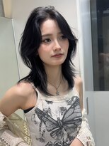 ロンドメリア 天神大名店(Lond Melia)&nbsp;小顔に見せるミディアムヘア/韓国ヘア/暗めカラー