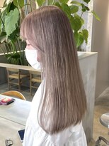 サンクマーケット 渋谷(cinq MARKET)&nbsp;渋谷ブリーチカラーハイトーンカラーミルクティーベージュ韓国