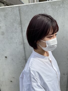 ブレンドバイハピネス(Blend by happiness) ショートボブ　　丸みボブ　暖色カラー　奈良大和西大寺