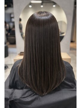 アスフィーダ(A'sfida) 髪質改善×極艶ストレートロング｜美髪ナチュラルブラウン