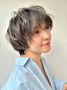 COVER HAIR ACADEMY 北浦和【カバーヘア アカデミー】北浦和西口店【4/6 OPEN(予定)】 マッシュショート×レイヤーパーマ/シルバーアッシュ小顔魅せp