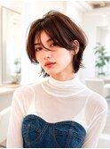 大人可愛いエアリーショートボブ