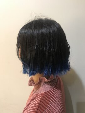 クイントネオリーブ 自由が丘正面口店(quint:neolive) neolive quint ボブ×ブルー