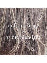 ランズ(LANDS) 【LANDS】ミルクティーベージュ×ホワイトハイライト