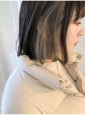 ボブ×インナーカラーグレーの最強コンビ!