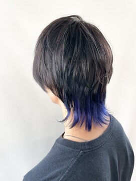 オル(Olu) 【 MASAYA】ウルフカット×お洒落ブルーカラー