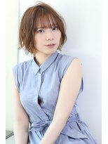 オーロ 武庫之荘店(ORO) 小顔に魅せる外ハネスタイル/艶ブラウン/シースルーバング