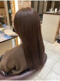 [アッシュブラウン] グレーベージュ/レイヤーロング/前髪パーマ