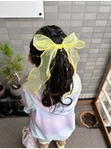 編み込み　ポニーテール　発表会　辻堂