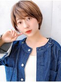 Say.黒髪ボブルフネビージュ小顔ワンレンインナーカラーショート