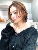 ヴェイン 渋谷(vain)&nbsp;ショートボブ センターパート 外ハネボブ ハイライト