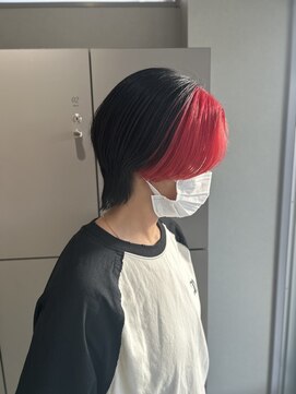 エイト 沖縄豊崎店(EIGHT toyosaki) 【EIGHT 豊崎】お客様スタイル［ツートーンカラーブラックレッド