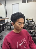 メンズリバースパーマ七三