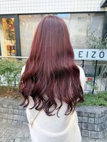 エイゾー(EIZO)&nbsp;明るめボルドーカラー/暖色/ロング/ブリーチなし/ゼロテクカラー