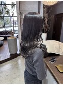 アッシュグレージュ/ロング/韓国風ヘア